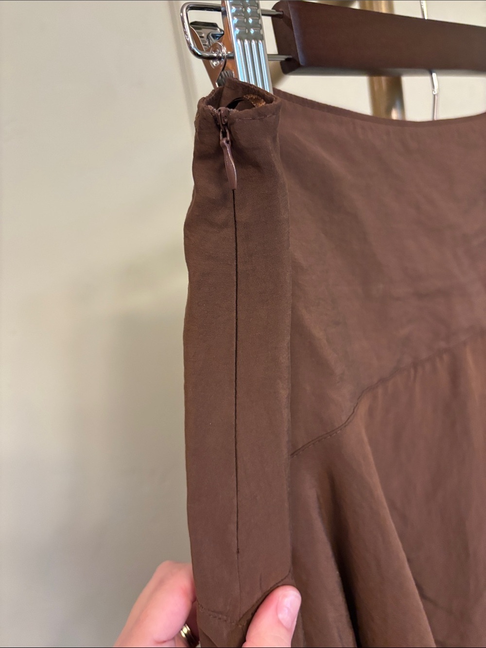 Zara Brown Flared Circle Skirt - Picture 4 of 4